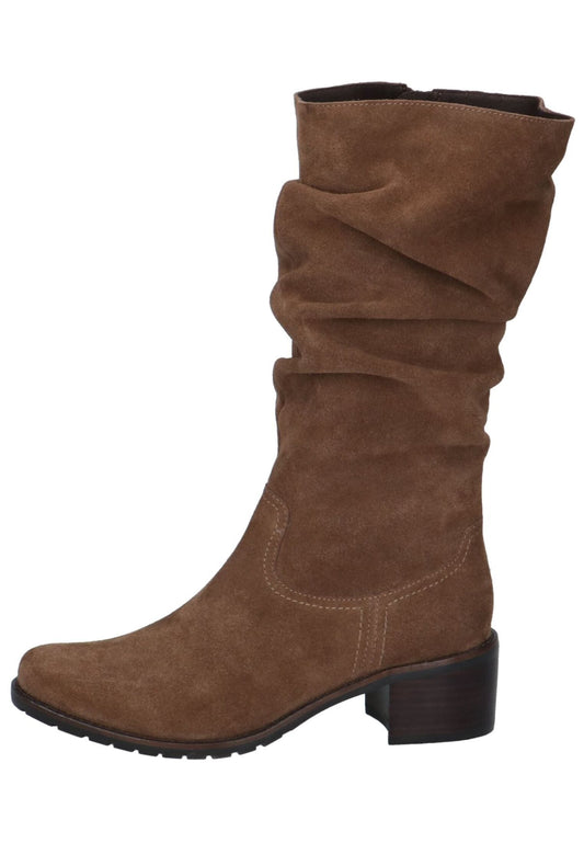 Caprice Stiefel Veloursleder Taupe