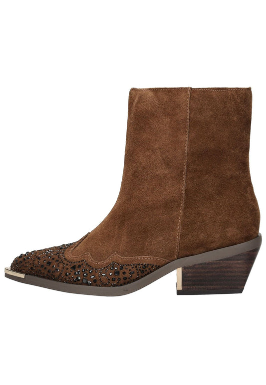 ALMA EN PENA Stiefelette Veloursleder Camel