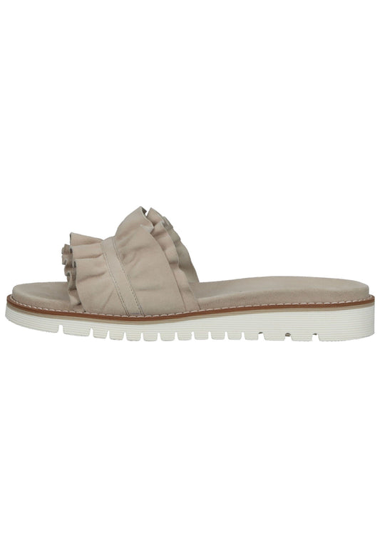 ara Pantoletten Veloursleder Sand