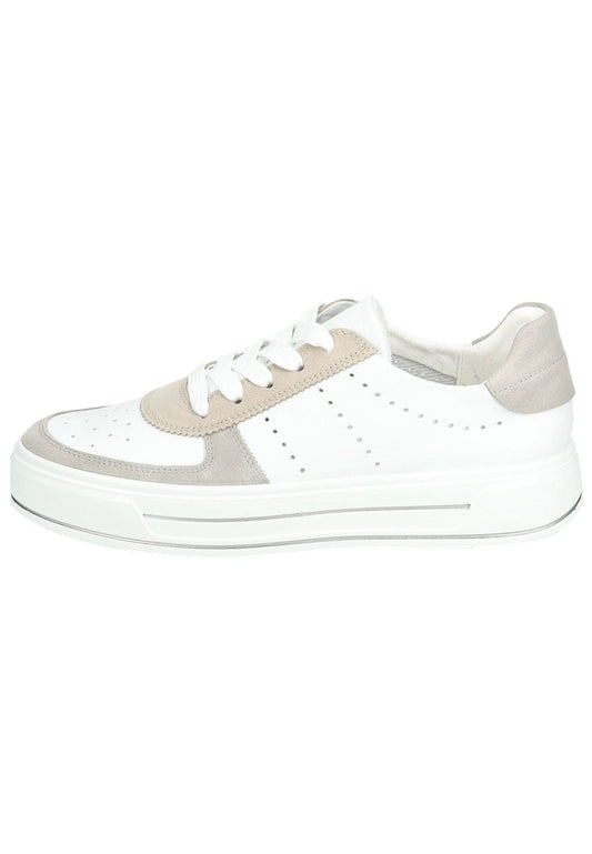 ara Sneaker Leder Grau/Weiß