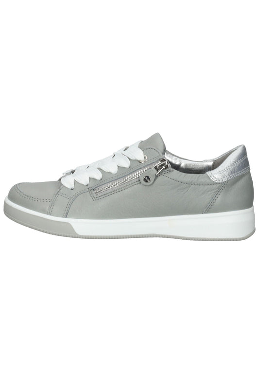 ara Sneaker Leder Hellgrau/Silber