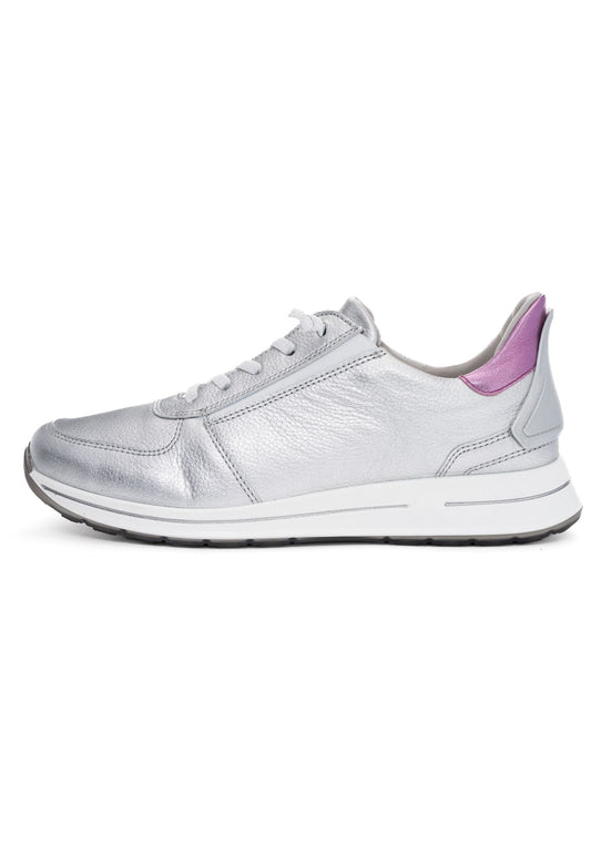 ara Sneaker Leder Silber/Rosa