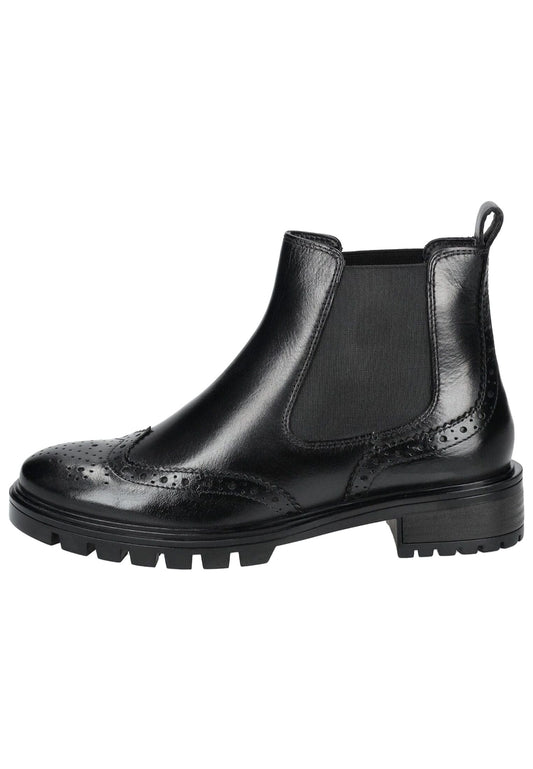 ara Stiefelette Leder/Textil Schwarz