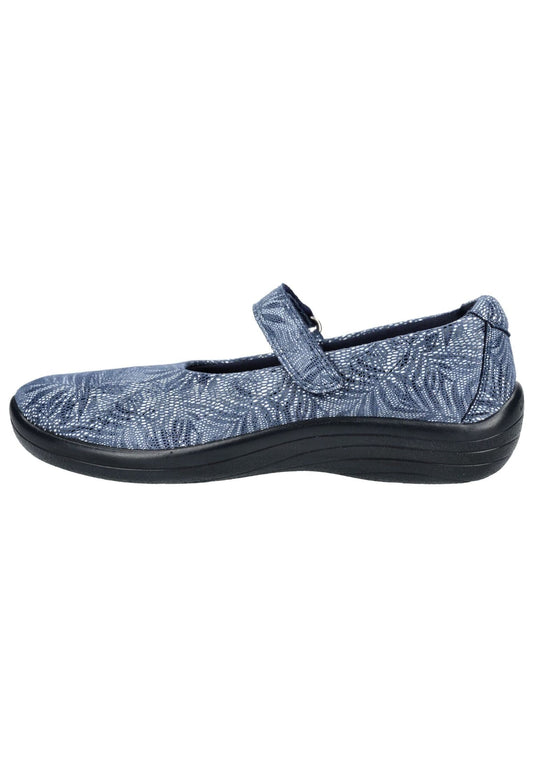 ARCOPEDICO Ballerinas Lederimitat Blau/Schwarz