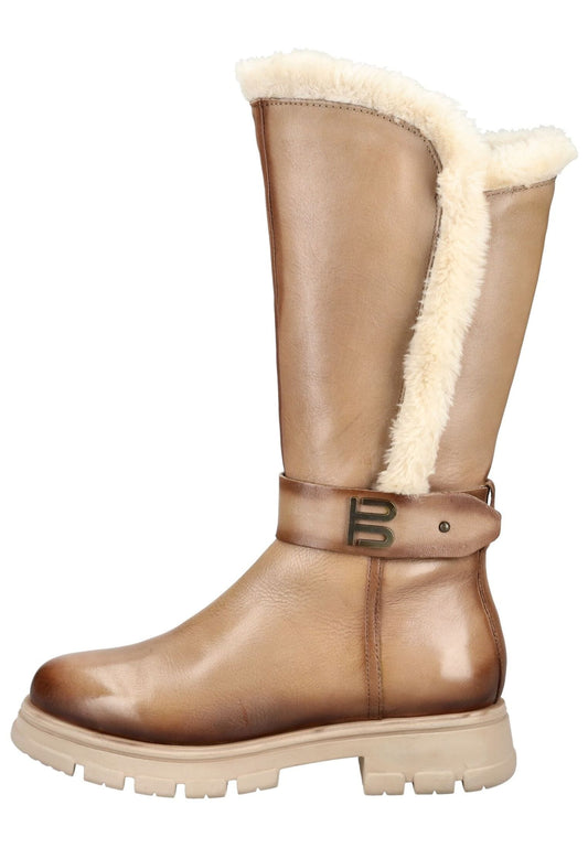 Bagatt Stiefel Leder/Textil Taupe/Beige Warmfutter
