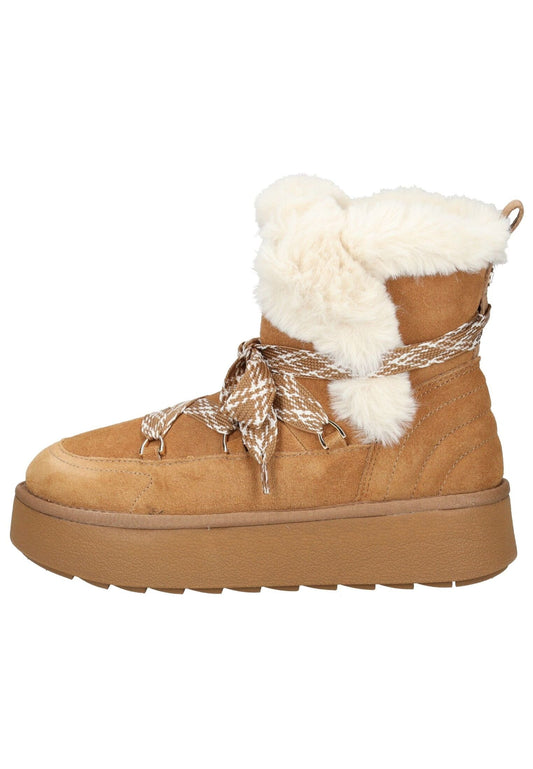 Bagatt Stiefel Veloursleder Braun/Weiß Warmfutter