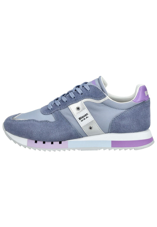Blauer Sneaker Leder/Textil Jeans