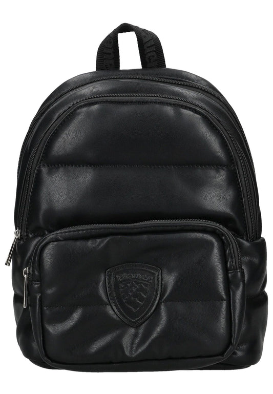 Blauer Taschen Lederimitat Schwarz