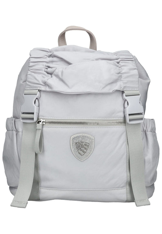 Blauer Taschen Textil Weiß