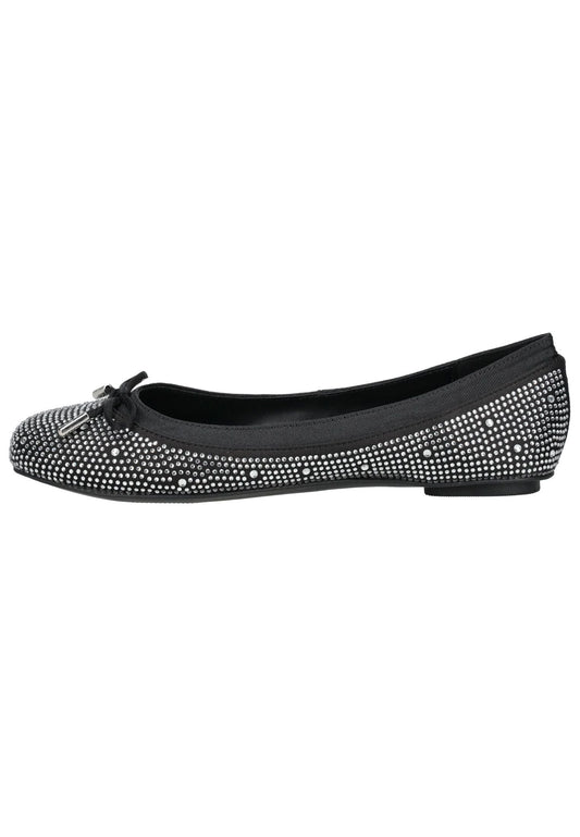 Buffalo Ballerinas Lederimitat/Textil Schwarz/Silber