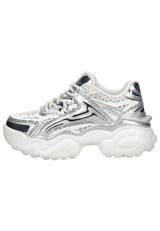 Buffalo Sneaker Lederimitat/Mesh Silber