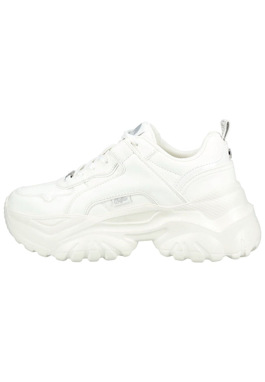 Buffalo Sneaker Lederimitat Weiß