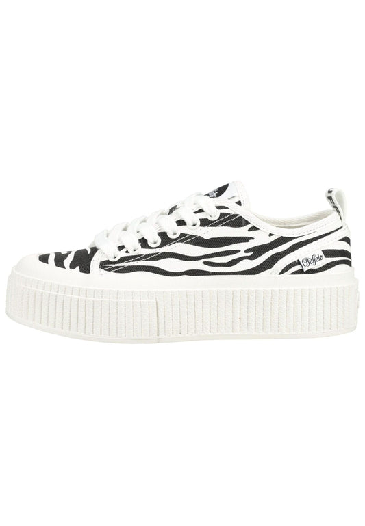 Buffalo Sneaker Textil Schwarz/Weiß