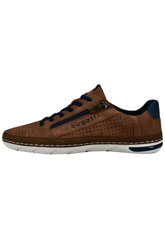 Bugatti Halbschuhe Lederimitat Cognac