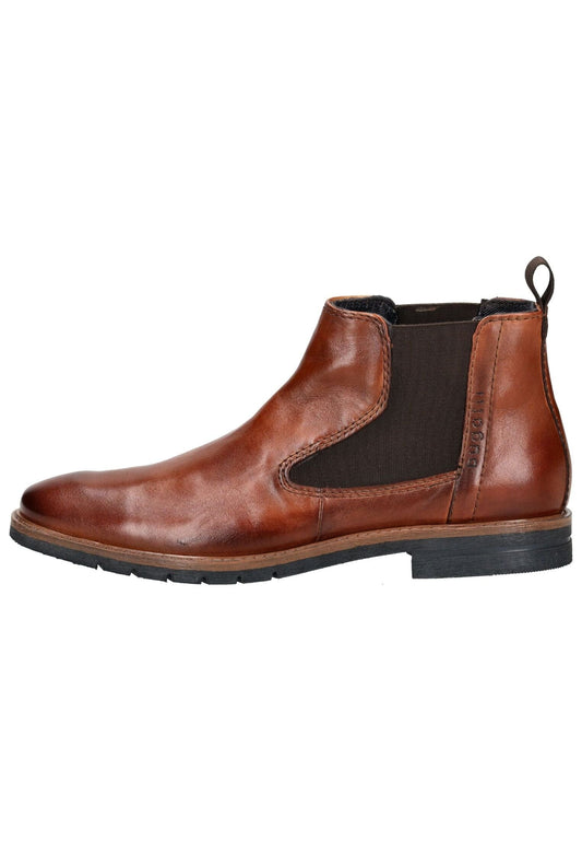 Bugatti Stiefelette Leder/Textil Cognac