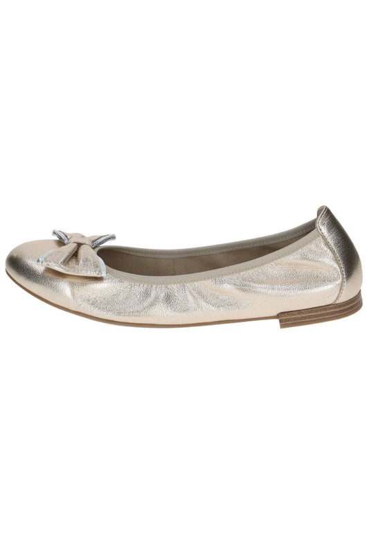 Caprice Ballerinas Leder Platin