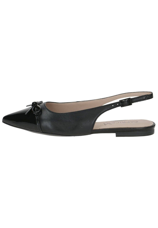 Caprice Ballerinas Leder/Synthetik Schwarz