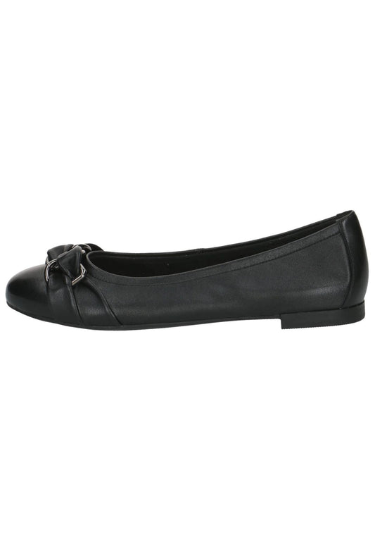 Caprice Ballerinas Nappaleder Schwarz