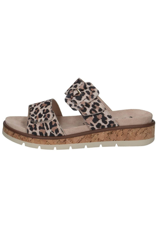 Caprice Pantoletten Leder Leopard