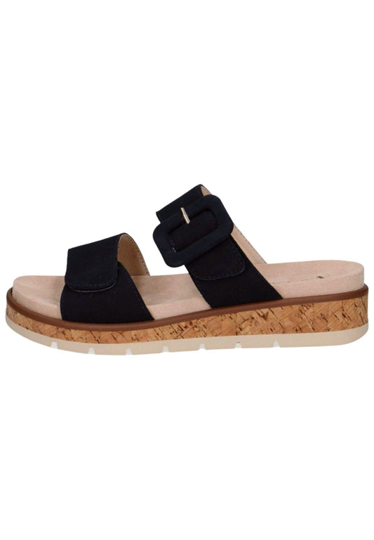Caprice Pantoletten Veloursleder Ozean