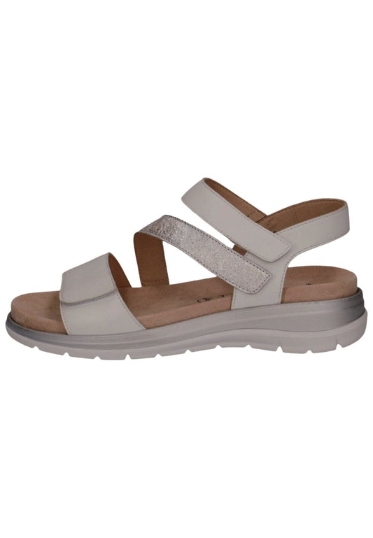 Caprice Sandalen Leder Weiß/Silber