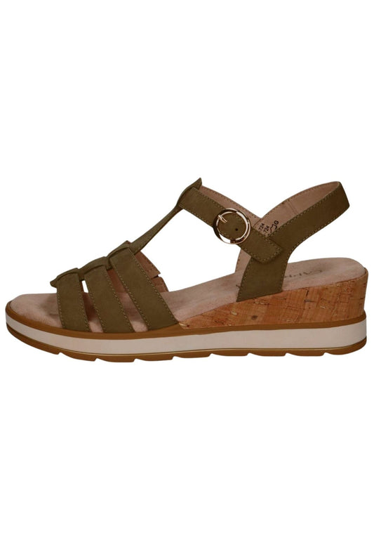 Caprice Sandalen Nubukleder Oliv