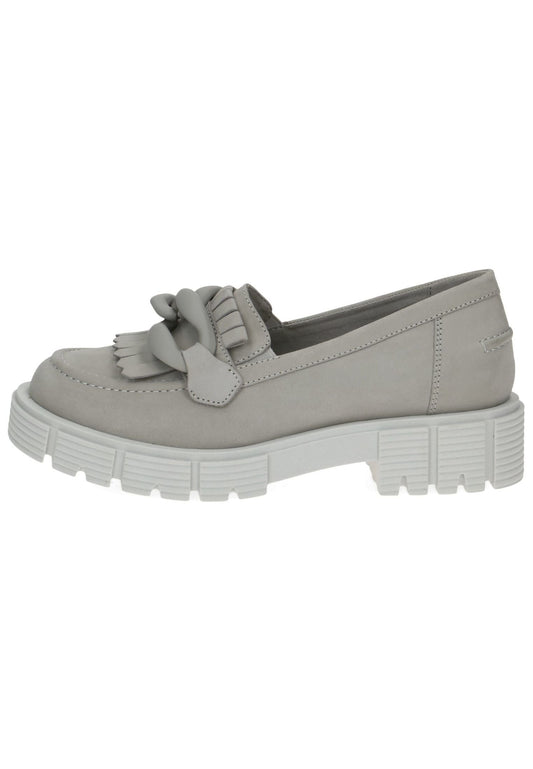 Caprice Slipper Leder Hellgrau