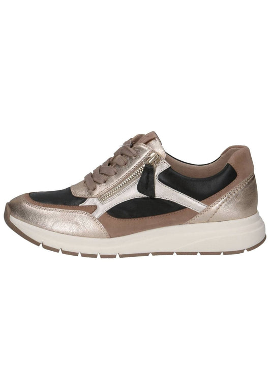 Caprice Sneaker Leder Schwarz/Gold