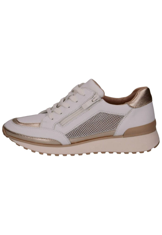 Caprice Sneaker Leder/Textil Weiß/Gold