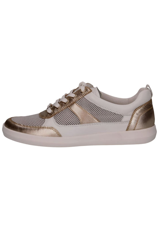 Caprice Sneaker Leder/Textil Weiß/Gold