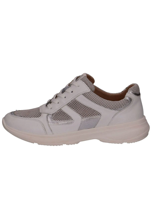 Caprice Sneaker Leder/Textil Weiß/Silber