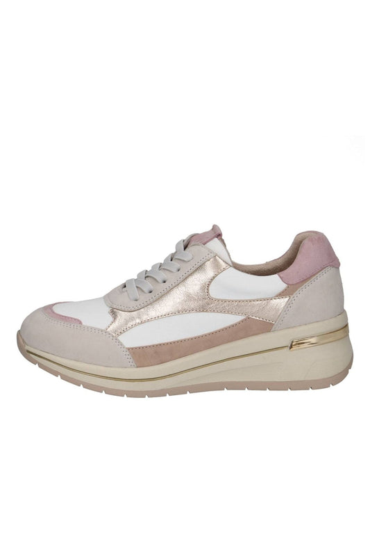 Caprice Sneaker Leder Weiß/Gold