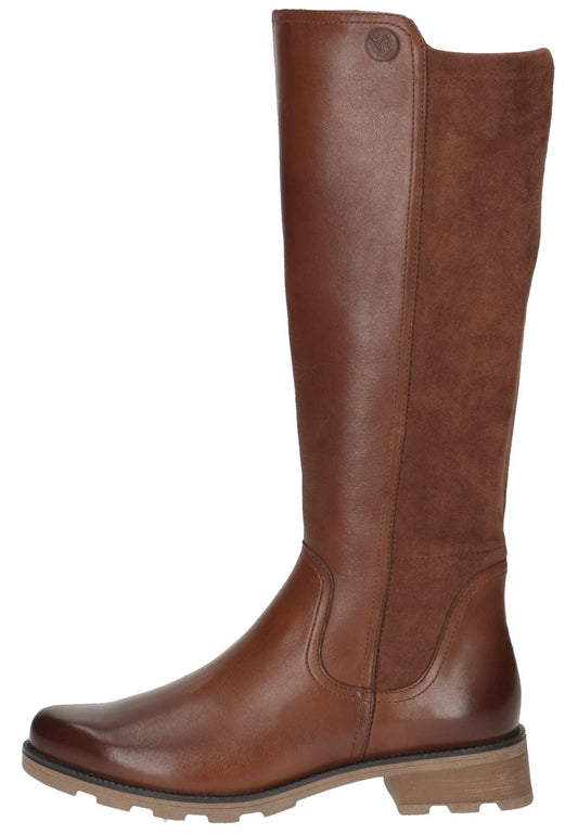 Caprice Stiefel Leder/Textil Cognac Warmfutter
