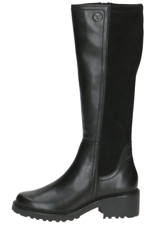 Caprice Stiefel Leder/Textil Schwarz Warmfutter