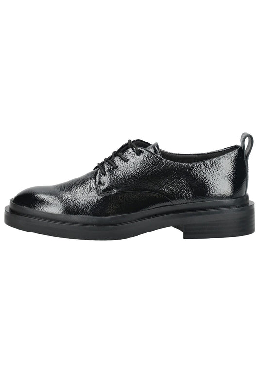 Clarks Halbschuhe Leder Schwarz Lack