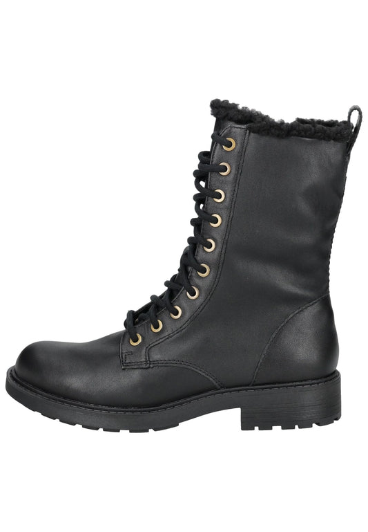 Clarks Stiefel Leder Schwarz Warmfutter
