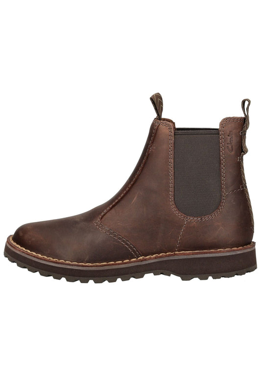 Clarks Stiefelette Leder/Textil Dunkelbraun
