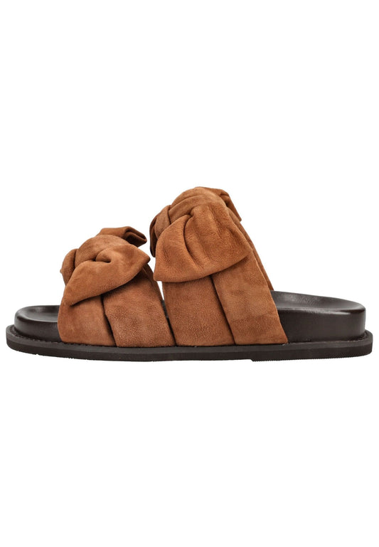 CopenhagenShoes Sandalen Veloursleder Cognac