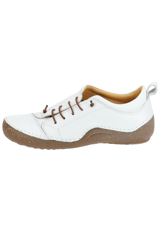 Cosmos Comfort Halbschuhe Leder Weiß/Braun