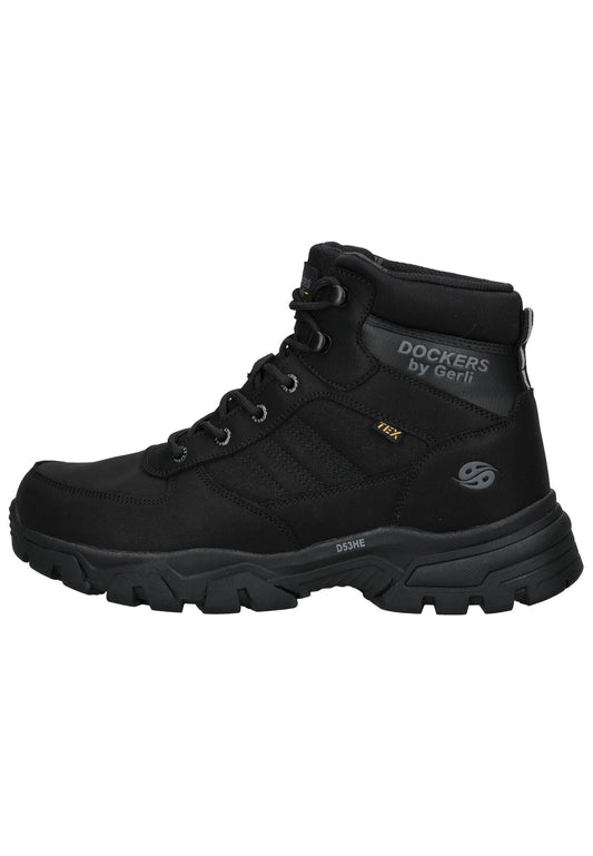 Dockers Stiefel Lederimitat Schwarz Warmfutter
