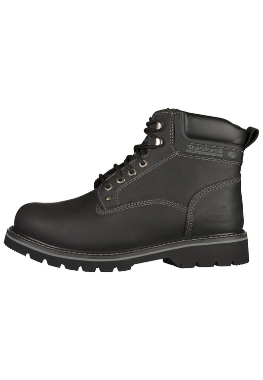 Dockers Stiefelette Leder Schwarz Warmfutter