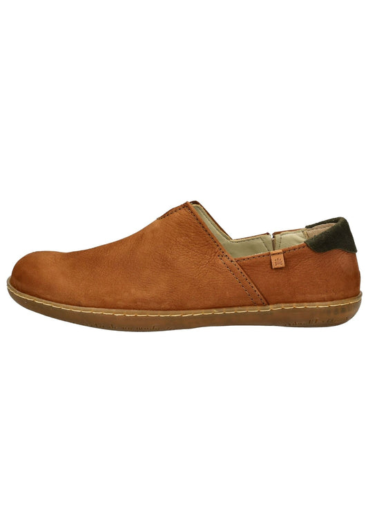 El Naturalista Slipper Nubukleder Hellbraun