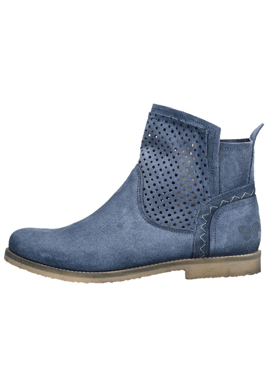 FELMINI Stiefelette Veloursleder Blau