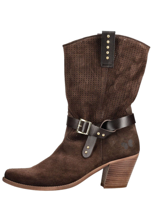 FELMINI Stiefelette Veloursleder Espresso