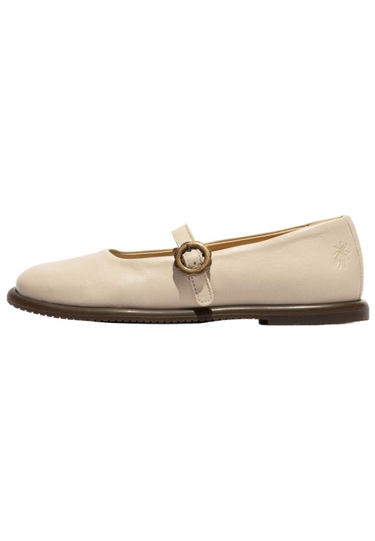 FLY London Ballerinas Leder Taupe/Beige