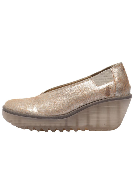 FLY London Pumps Leder Silber