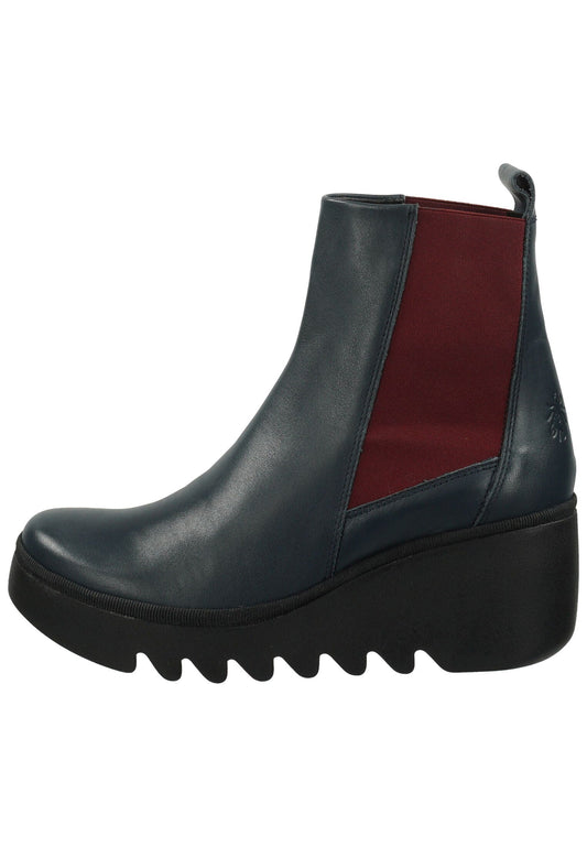 FLY London Stiefelette Leder Navy