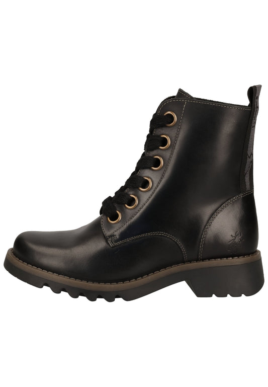 FLY London Stiefelette Leder Schwarz