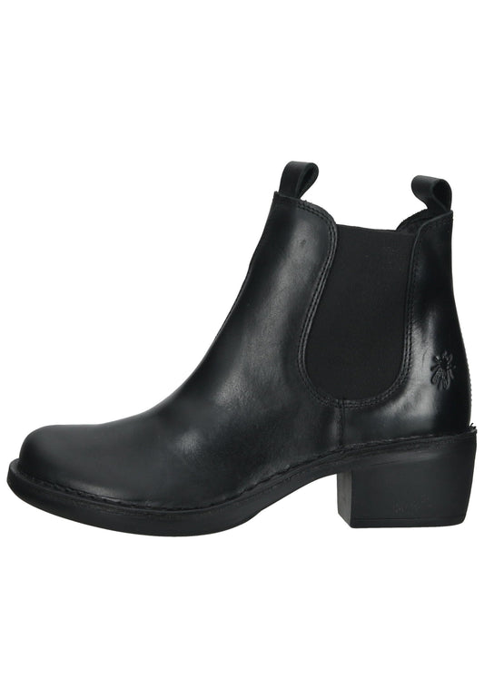 FLY London Stiefelette Leder Schwarz