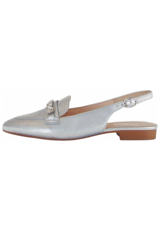 Gabor Ballerinas Leder Silber